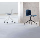 L Shape with wheels, Dark Grey Fabric